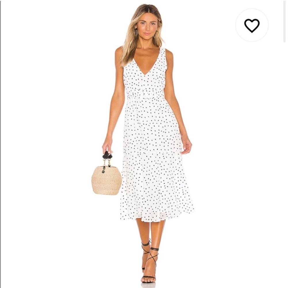 Privacy Please Black and White Midi Dress